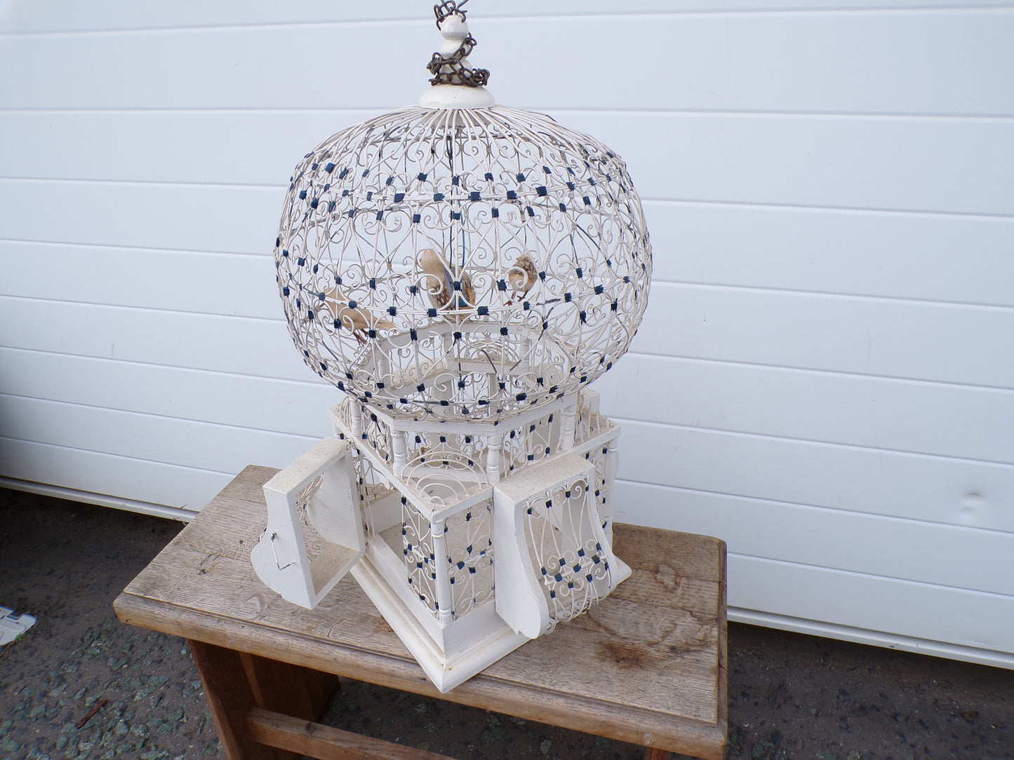 Vintage wire bird cage