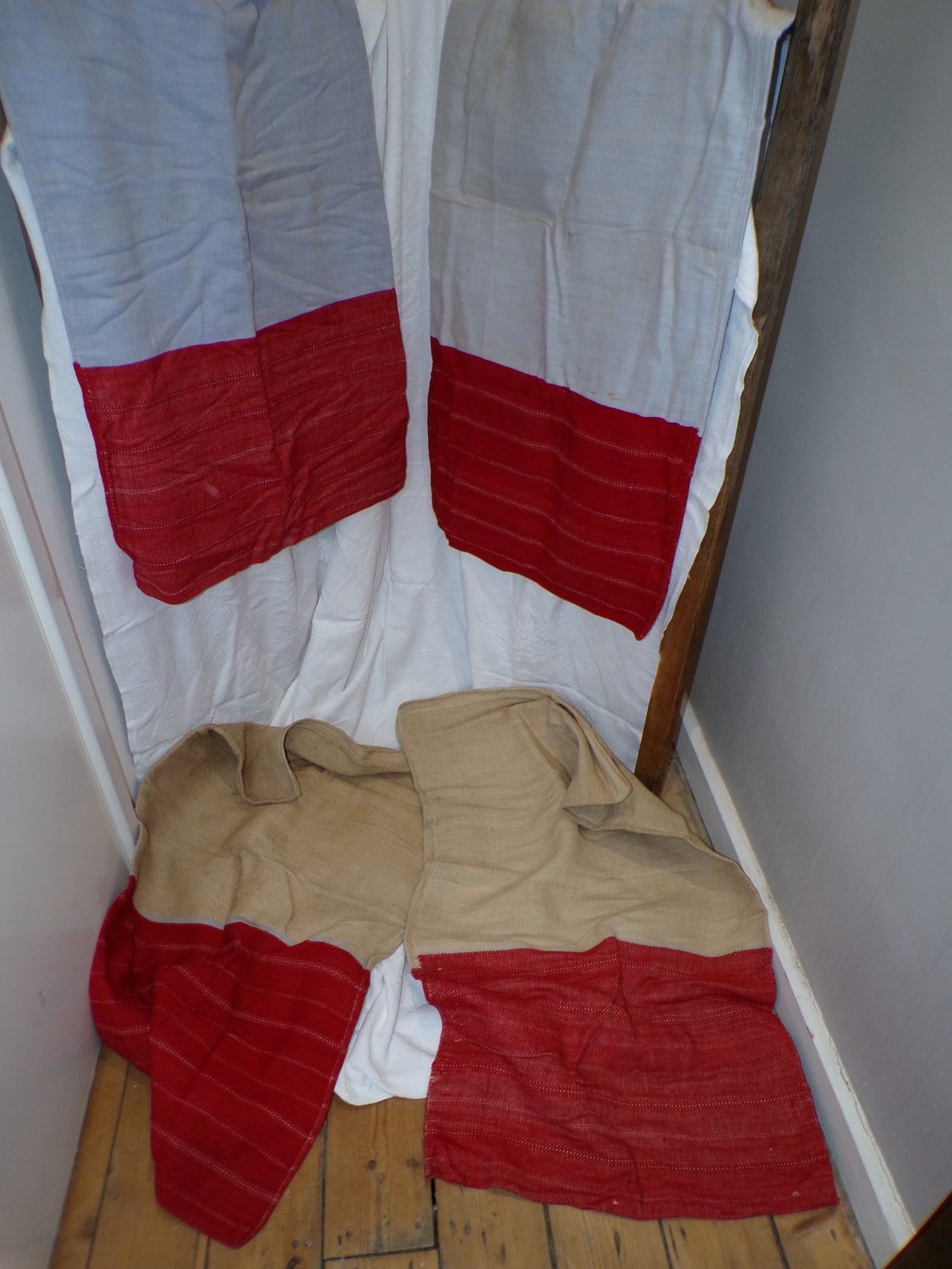 French coarse linen vintage grain sacks