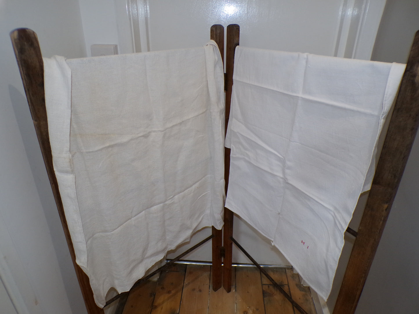 French linen antique bath towel