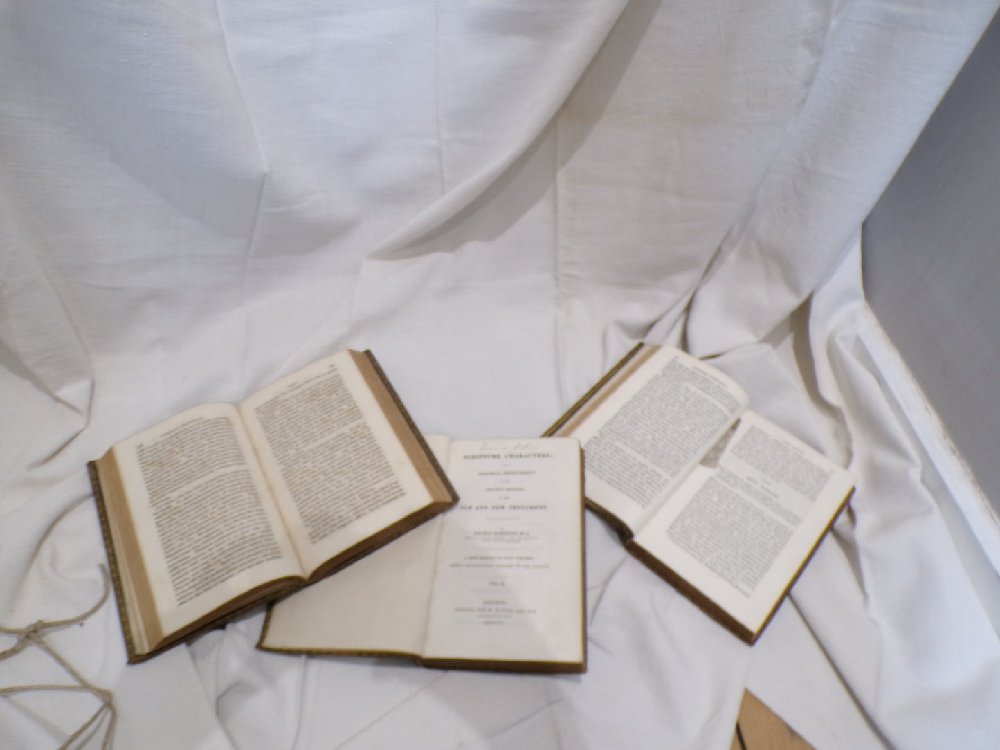 Three antiquarian leather bound books 1822 - 'Practical Improvement of the Principal Histories of The Old and New Testament