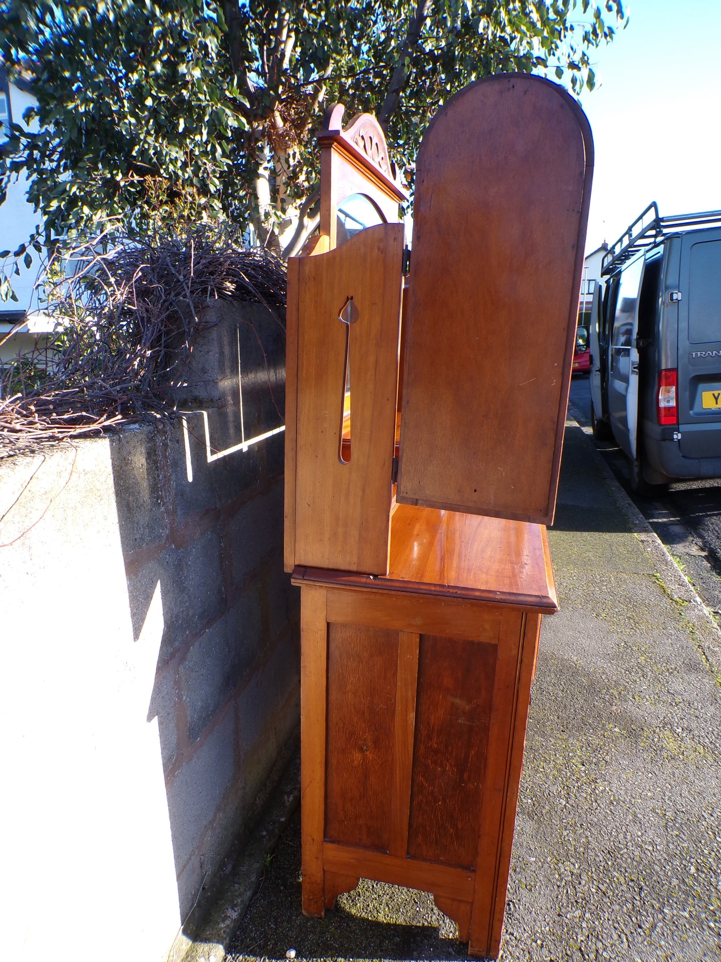 Art Nouveau satin wood dressing table