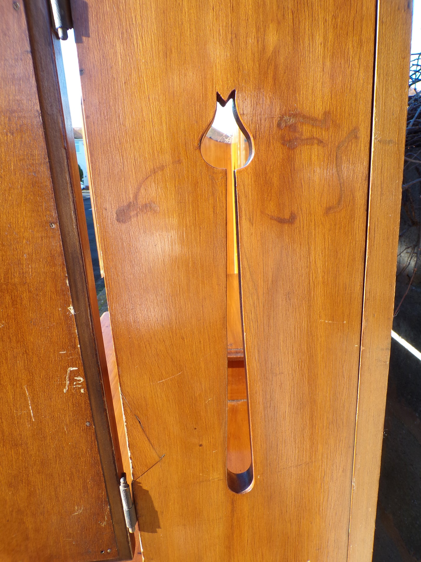Art Nouveau satin wood dressing table