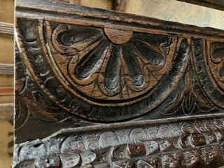 Seventeenth century carved wood railings - oak