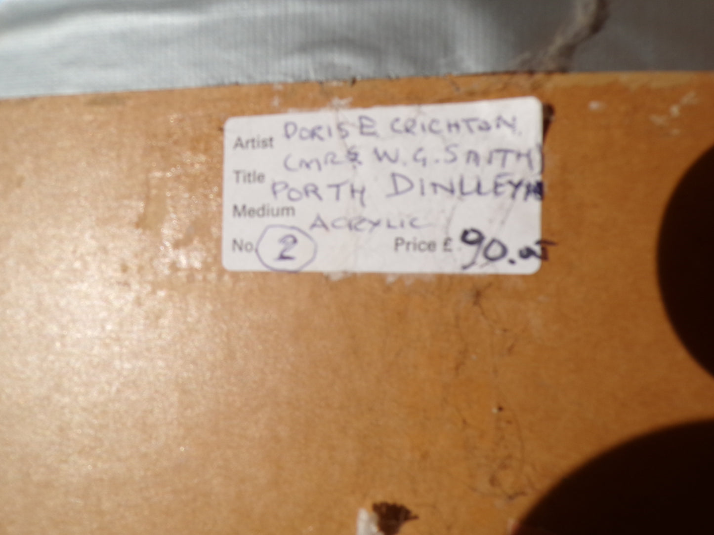 Doris Crighton acrylic seaside painting on canvas