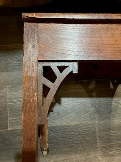 Carved bracket Georgian oak side table
