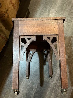 Carved bracket Georgian oak side table