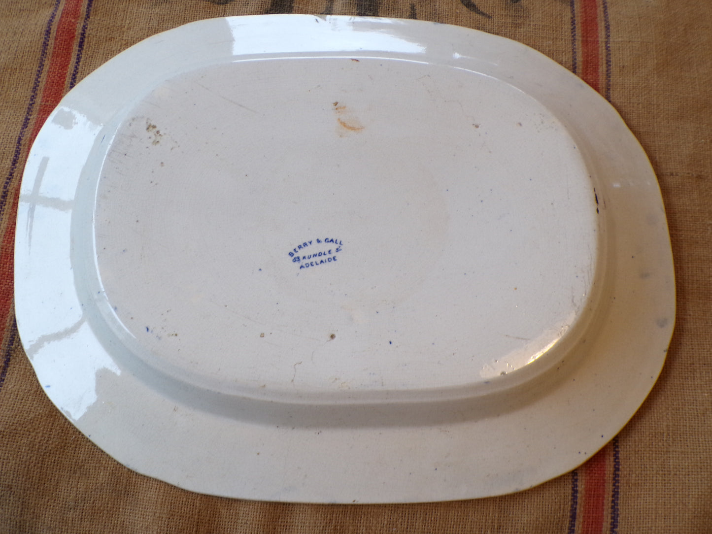 Antique willow pattern meat platter