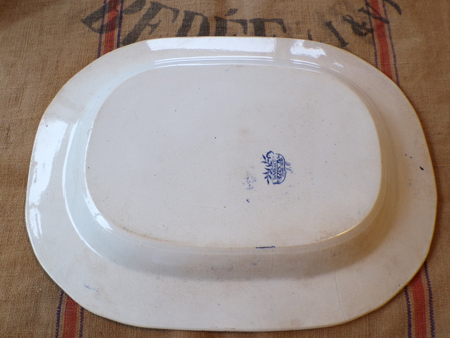 Large antique meat platter - willow platter