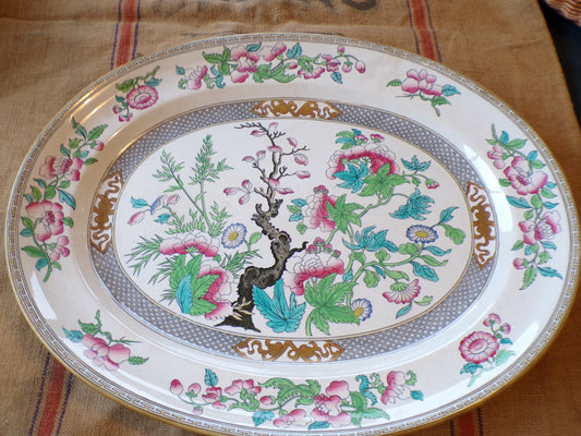 Large sized meat platter antique. Indian tree pattern