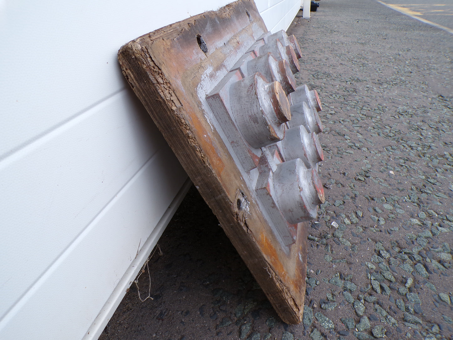 Industrial mould - painted wood
