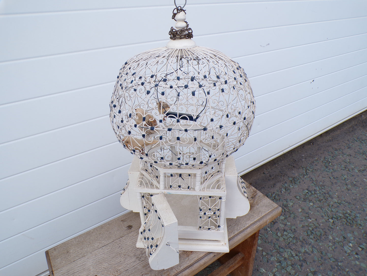 Vintage wire bird cage