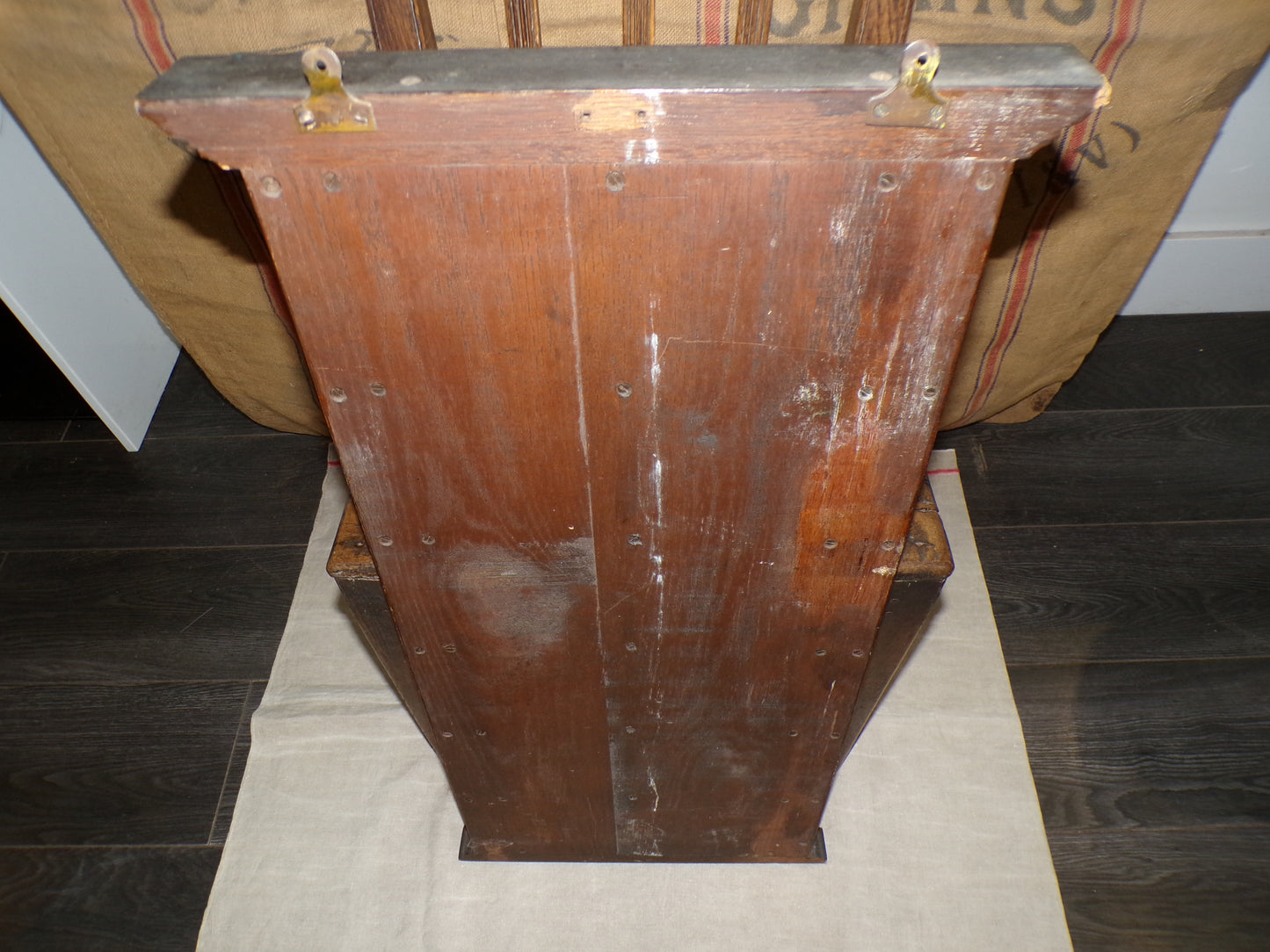 Edwardian oak church hymn board