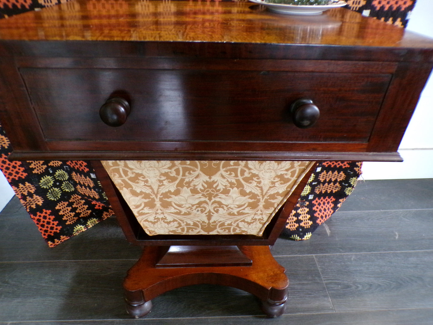 Victorian mahogany sewing table