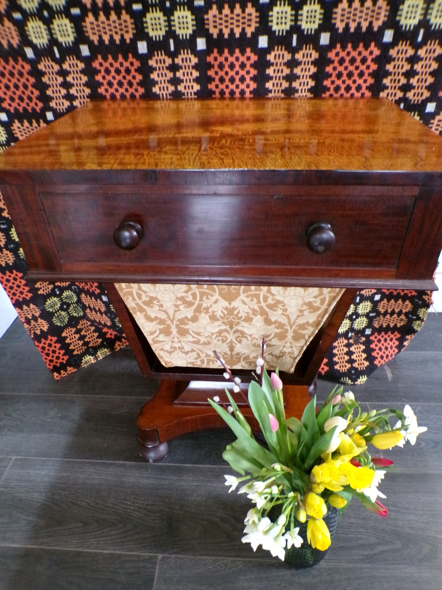 Victorian mahogany sewing table