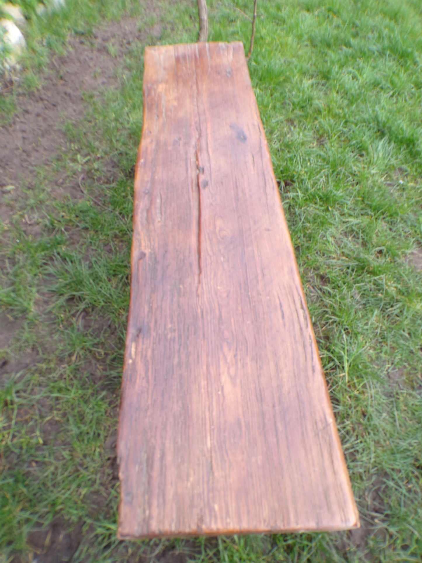 Rustic oak bench