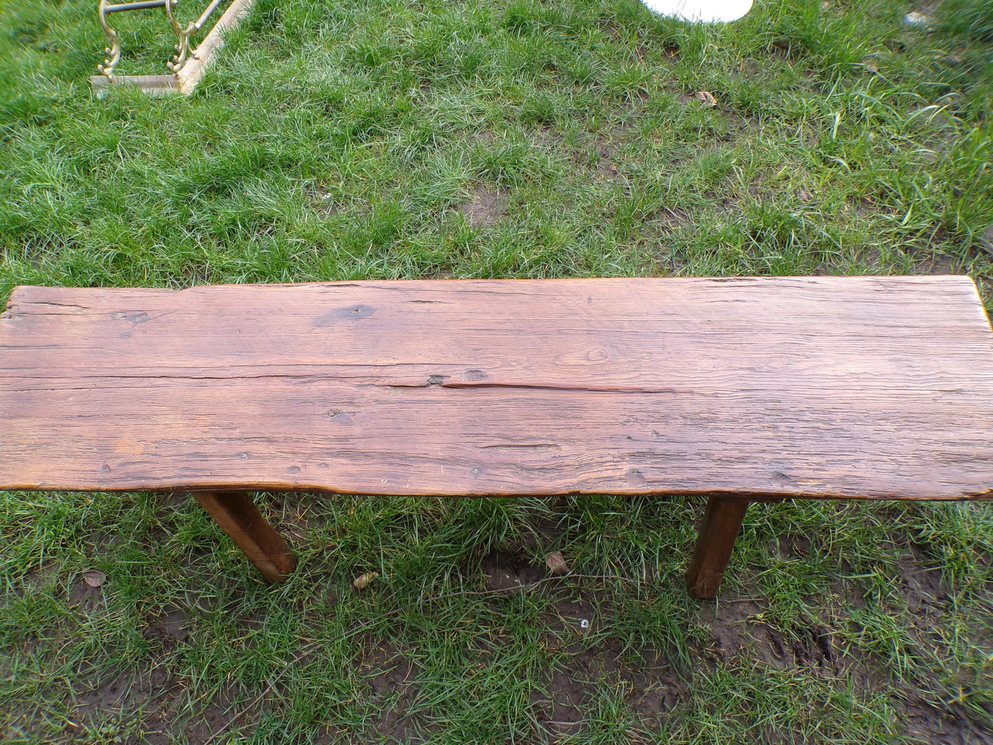Rustic oak bench