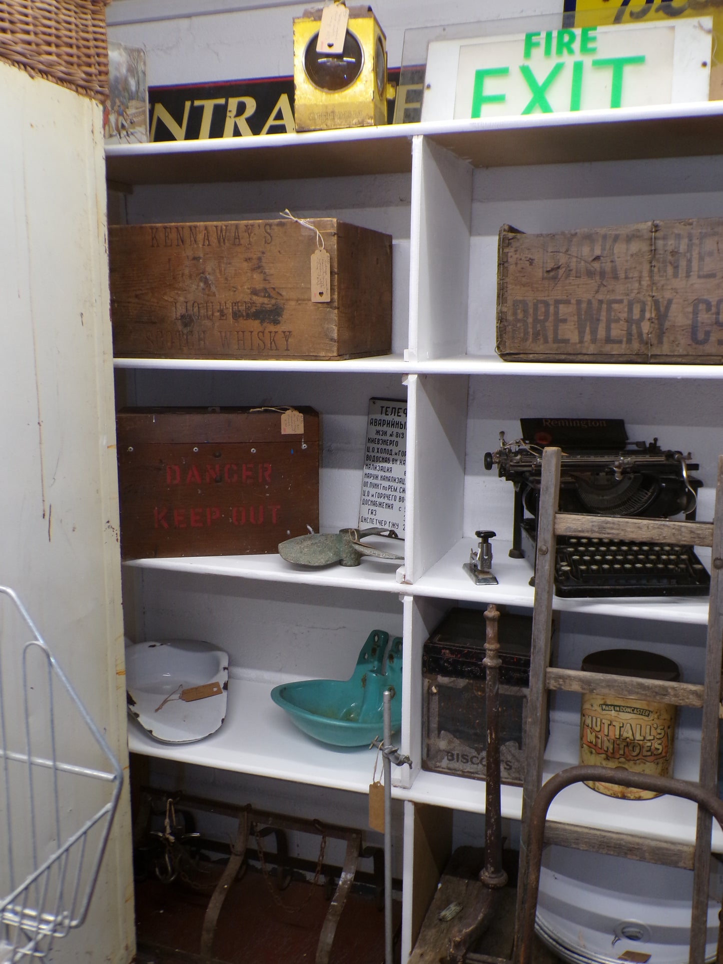 Shelf items in the Denbigh unit