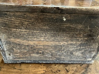 Old oak, rustic storage box - possibly for letters?