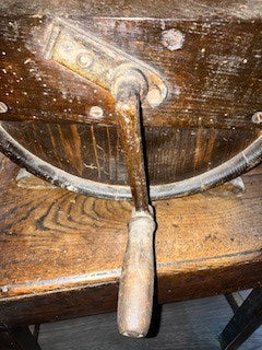 Nineteenth century oak top butter churner