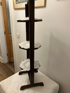 Early twentieth century oak three tier folding cake stand - ideal for afternooon tea with friends.