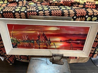 Mid century oil painting - signed