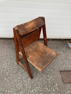 Unusual wooden chapel chairs