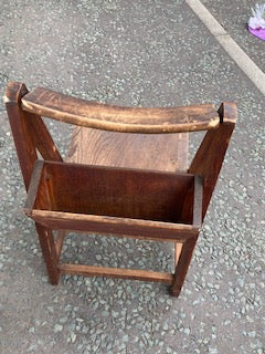 Unusual wooden chapel chairs