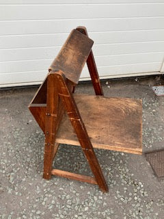 Unusual wooden chapel chairs